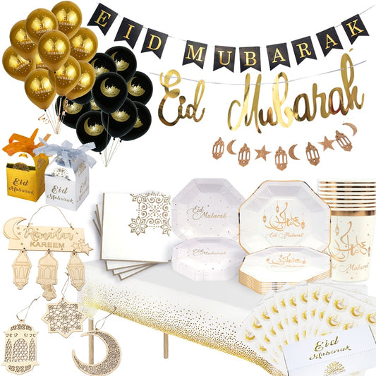 Dekomix-Auswahl "Eid mubarak" | Verschiedene Deko-/Tischdeko und Geschenkboxen