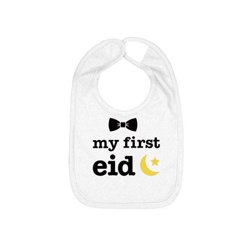 My First Eid baby boy girl bib happy Ramadan Mubarak Al Adha Muslim Islamic Kareem Party decoration baby shower gift present