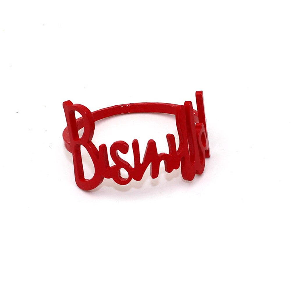 12PCS new letter Bismillah napkin ring hotel western restaurant napkin buckle hotel wedding decoration jewelry spot