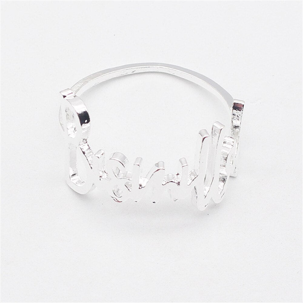12PCS new letter Bismillah napkin ring hotel western restaurant napkin buckle hotel wedding decoration jewelry spot