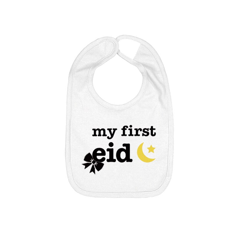 My First Eid baby boy girl bib happy Ramadan Mubarak Al Adha Muslim Islamic Kareem Party decoration baby shower gift present