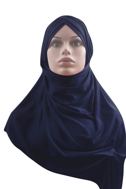 Women plain bubble cotton jersey scarf Head hijab wrap solid instant shawls foulard femme muslim hijabs store ready to wear