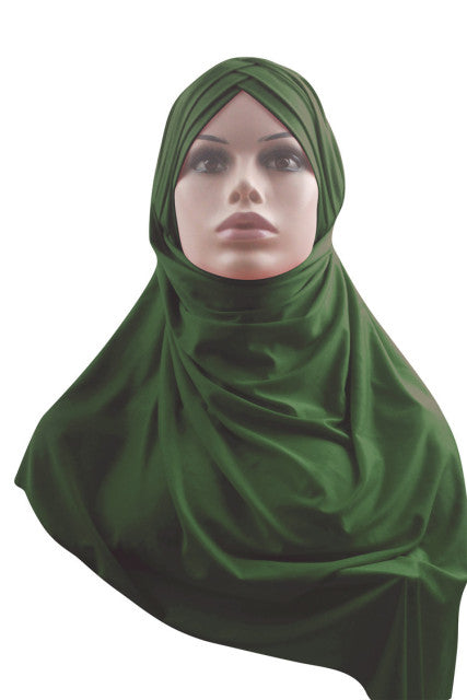 Women plain bubble cotton jersey scarf Head hijab wrap solid instant shawls foulard femme muslim hijabs store ready to wear