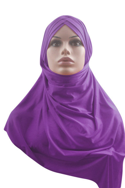 Women plain bubble cotton jersey scarf Head hijab wrap solid instant shawls foulard femme muslim hijabs store ready to wear