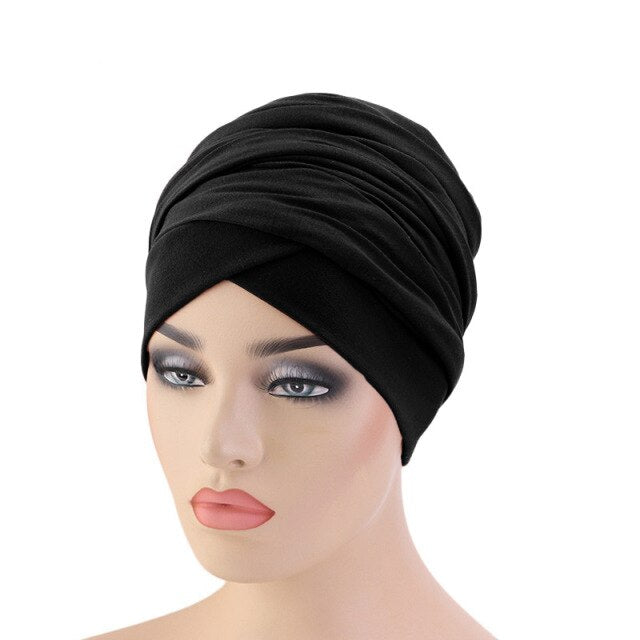 Women Muslim Long Tail Scarf Hat Turban Chemo Cap Hair Loss Islamic Headwrap Head Cover Wrap Caps Headwear Beanie Bonnet Hat New