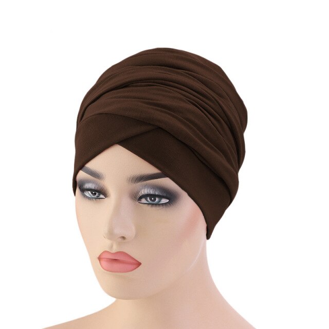 Women Muslim Long Tail Scarf Hat Turban Chemo Cap Hair Loss Islamic Headwrap Head Cover Wrap Caps Headwear Beanie Bonnet Hat New