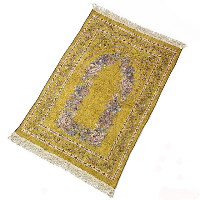 Cotton chenille blanket Muslim prayer carpet Islamic worship Tapestry Decoration Tassel Bedroom living room carpet Rug