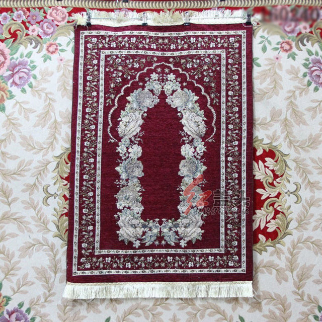 Cotton chenille blanket Muslim prayer carpet Islamic worship Tapestry Decoration Tassel Bedroom living room carpet Rug