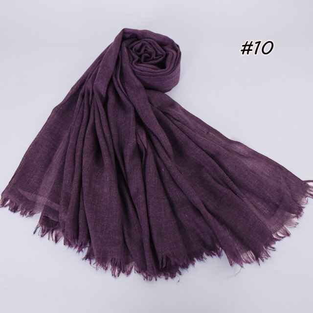 Spring women scarf 190*120cm muslim hijab femme musulman headscarf islamic shawls crinkle solid pashmina hijabs