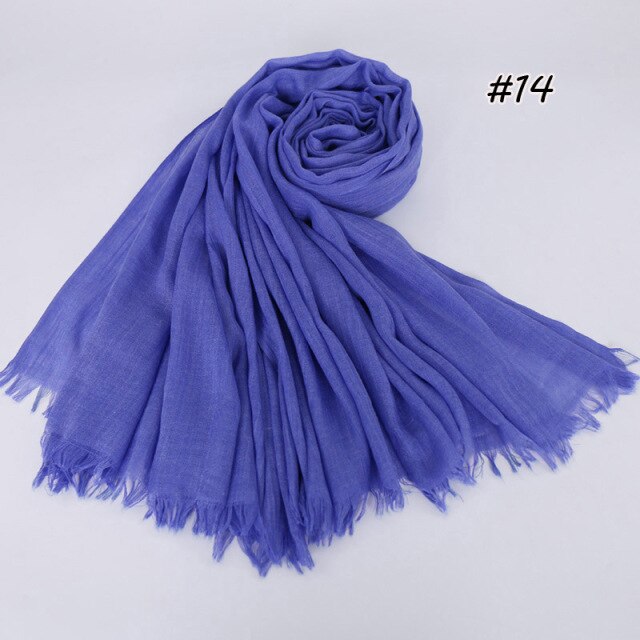 Spring women scarf 190*120cm muslim hijab femme musulman headscarf islamic shawls crinkle solid pashmina hijabs