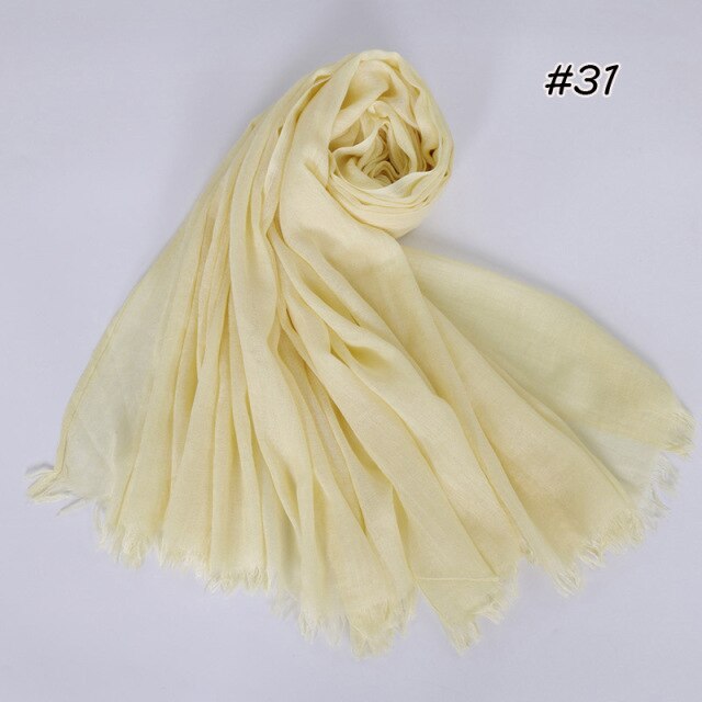 Spring women scarf 190*120cm muslim hijab femme musulman headscarf islamic shawls crinkle solid pashmina hijabs