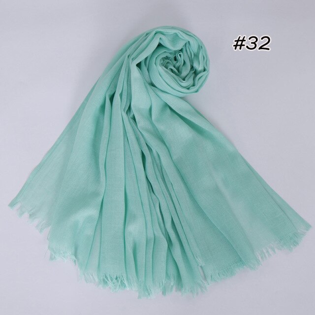 Spring women scarf 190*120cm muslim hijab femme musulman headscarf islamic shawls crinkle solid pashmina hijabs