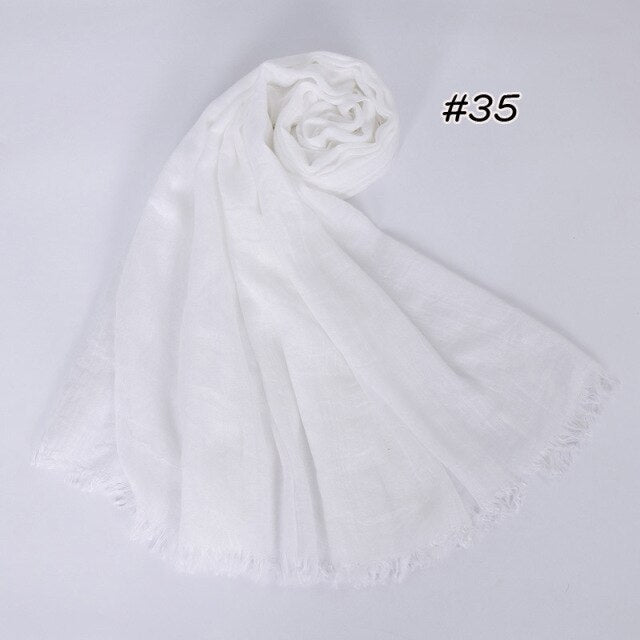 Spring women scarf 190*120cm muslim hijab femme musulman headscarf islamic shawls crinkle solid pashmina hijabs