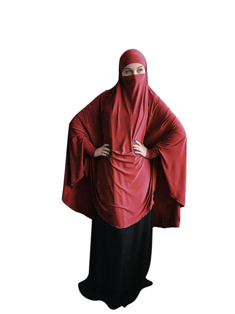 Muslim Long Khimar Formal Prayer Garment Hijab Women Ramadan Niqab Burka Islamic Turkey Namaz Burka Musulman Eid Jilbab Djellaba