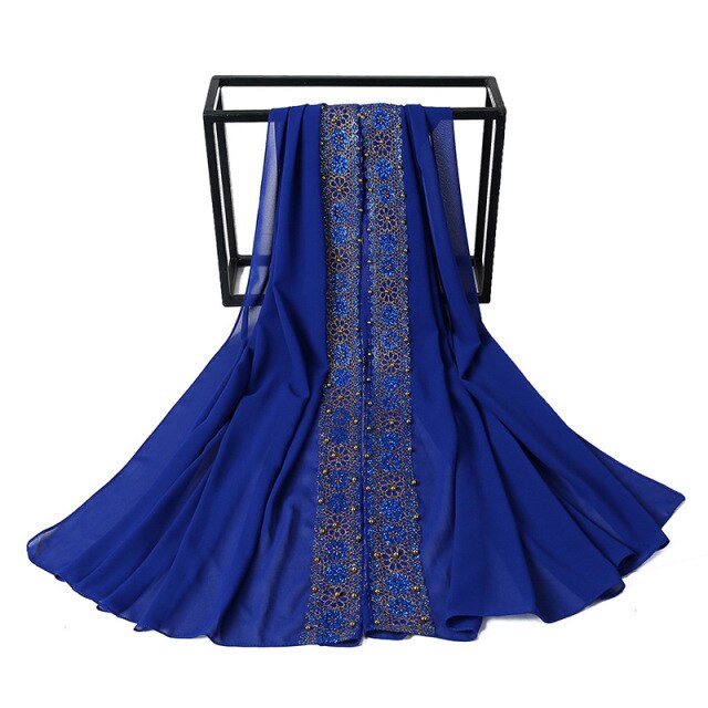 80*170cm malaysia women muslim chiffon hijab scarf with diamonds femme musulman glitter headscarf islamic hijab shawls wraps