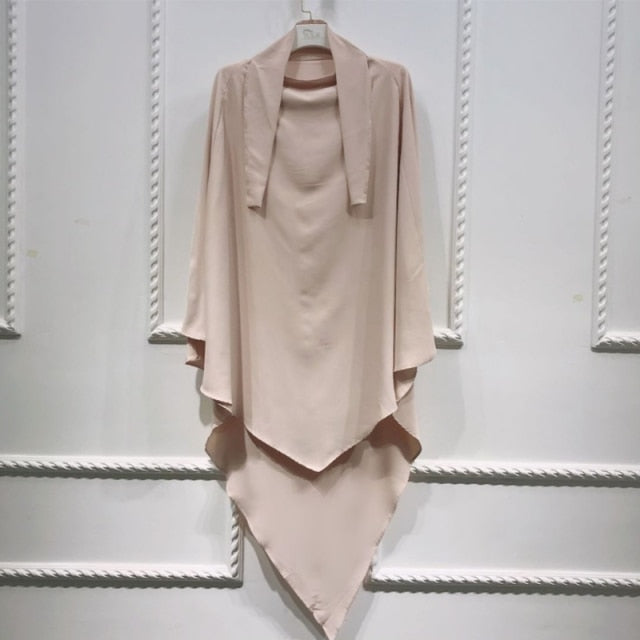 Eid Prayer Garment Long Khimar Islamic Women Hijab Sleeveless Tops Abaya Jilbab Ramadan Abayas Muslim Arab Clothing Niqab Hijabs