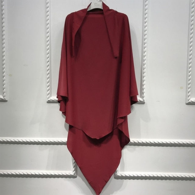 Eid Prayer Garment Long Khimar Islamic Women Hijab Sleeveless Tops Abaya Jilbab Ramadan Abayas Muslim Arab Clothing Niqab Hijabs