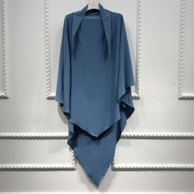 Eid Prayer Garment Long Khimar Islamic Women Hijab Sleeveless Tops Abaya Jilbab Ramadan Abayas Muslim Arab Clothing Niqab Hijabs