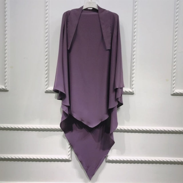 Eid Prayer Garment Long Khimar Islamic Women Hijab Sleeveless Tops Abaya Jilbab Ramadan Abayas Muslim Arab Clothing Niqab Hijabs
