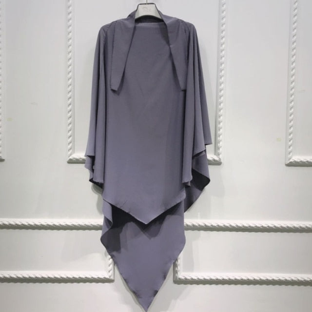 Eid Prayer Garment Long Khimar Islamic Women Hijab Sleeveless Tops Abaya Jilbab Ramadan Abayas Muslim Arab Clothing Niqab Hijabs