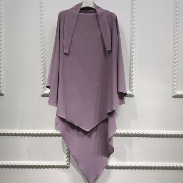 Eid Prayer Garment Long Khimar Islamic Women Hijab Sleeveless Tops Abaya Jilbab Ramadan Abayas Muslim Arab Clothing Niqab Hijabs