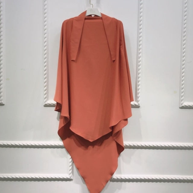 Eid Prayer Garment Long Khimar Islamic Women Hijab Sleeveless Tops Abaya Jilbab Ramadan Abayas Muslim Arab Clothing Niqab Hijabs