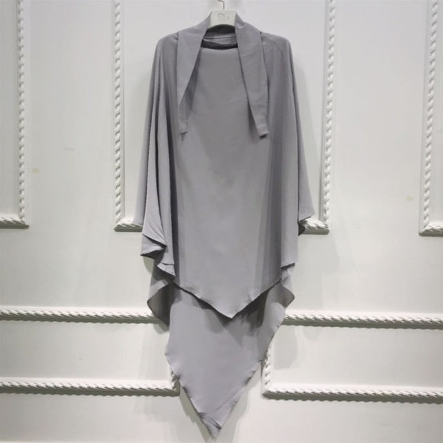 Eid Prayer Garment Long Khimar Islamic Women Hijab Sleeveless Tops Abaya Jilbab Ramadan Abayas Muslim Arab Clothing Niqab Hijabs