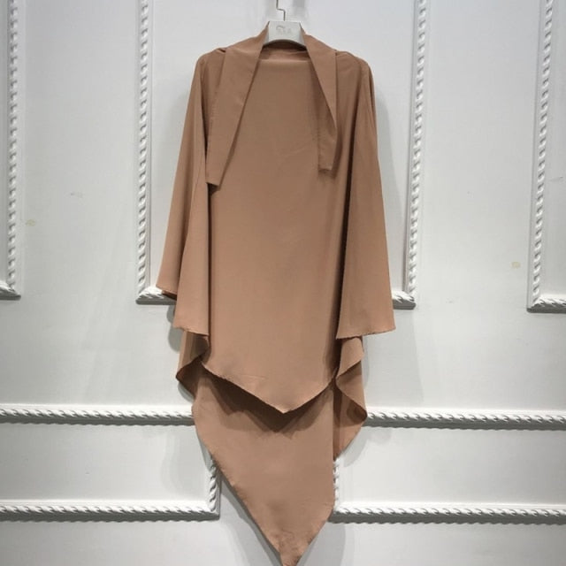 Eid Prayer Garment Long Khimar Islamic Women Hijab Sleeveless Tops Abaya Jilbab Ramadan Abayas Muslim Arab Clothing Niqab Hijabs