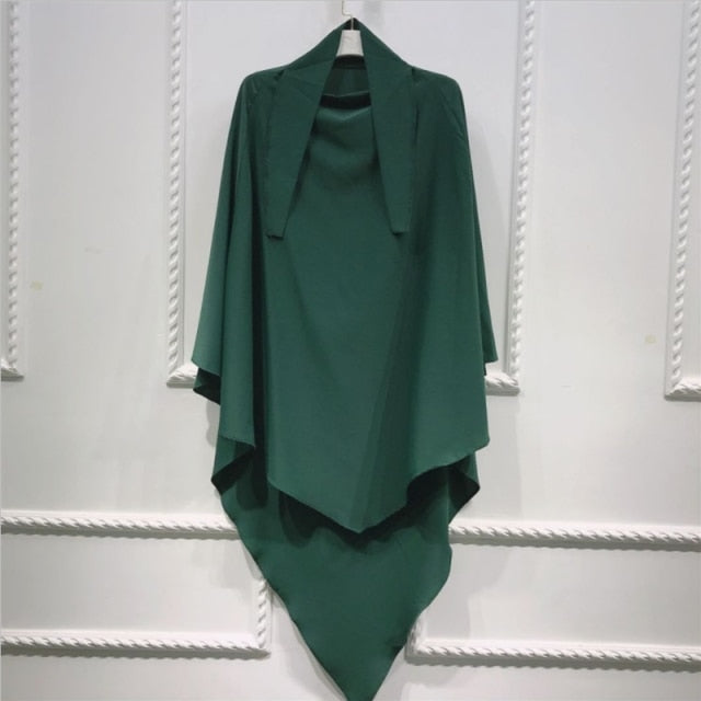 Eid Prayer Garment Long Khimar Islamic Women Hijab Sleeveless Tops Abaya Jilbab Ramadan Abayas Muslim Arab Clothing Niqab Hijabs