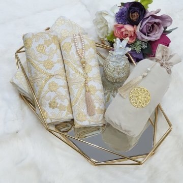 Keven Home Touchstone Series Luxury Prayer Rug Rosary Set Custom Embroidered Sheath Islamic Turkish Prayer Rug Sajjadah Muslim