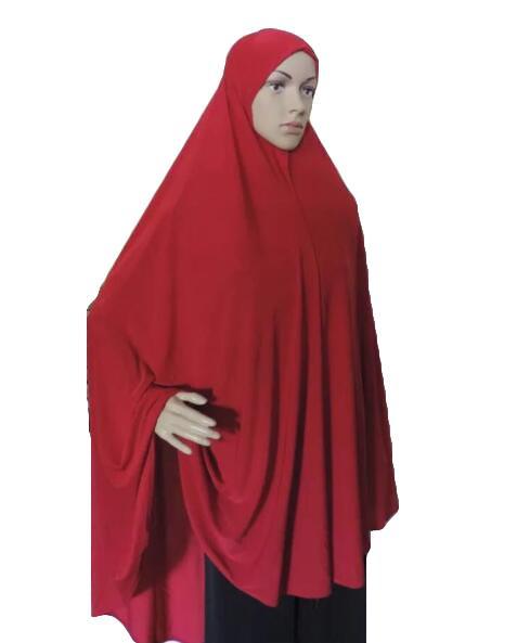 Khimar Hijab Muslim Women Long Scarf Overhead Hijabs Islamic Prayer Clothes Arab Ramadan Chest Cover Shawl Wraps Cap