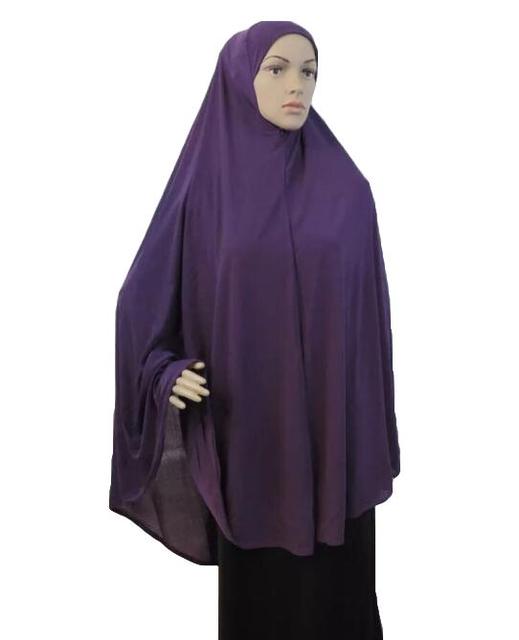 Khimar Hijab Muslim Women Long Scarf Overhead Hijabs Islamic Prayer Clothes Arab Ramadan Chest Cover Shawl Wraps Cap