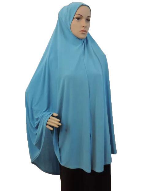 Khimar Hijab Muslim Women Long Scarf Overhead Hijabs Islamic Prayer Clothes Arab Ramadan Chest Cover Shawl Wraps Cap