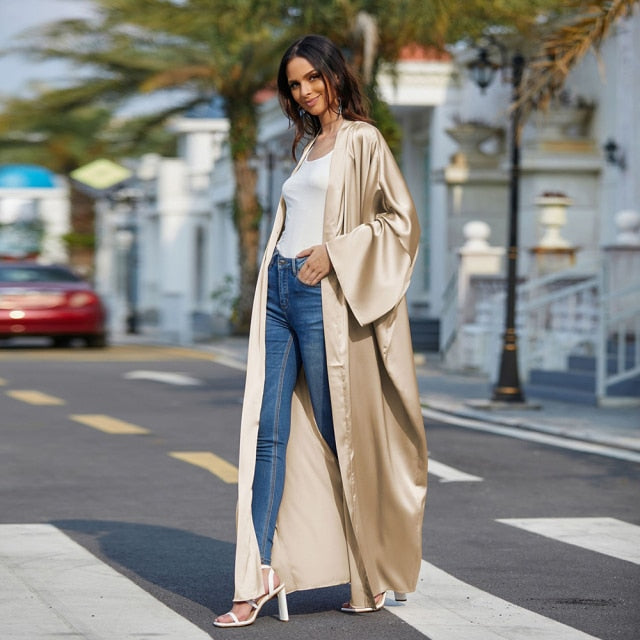 Kaftan Moroccan Batwing Abaya Dubai Kimono Femme Musulmane Turkey Muslim Cardigan Mujer Dress Caftan Islam Abayas For Women Robe