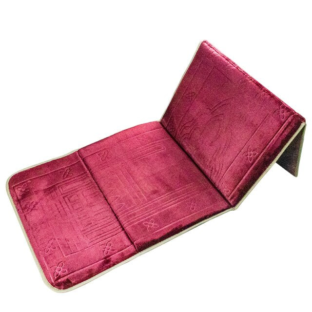 Muslim Prayer Mat Foldable Muslim Carpet Islamic Carpet Pray Mate Backrest Prayer Rug İslamic Carpet Home tapis de priere