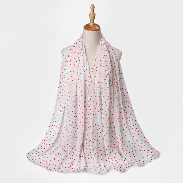 Muslim Women Bubble Chiffon Hijab Scarf Femme Musulman Foulard Printed Long Shawl Wraps Islamic Arab Headwear Turbanet Headscarf