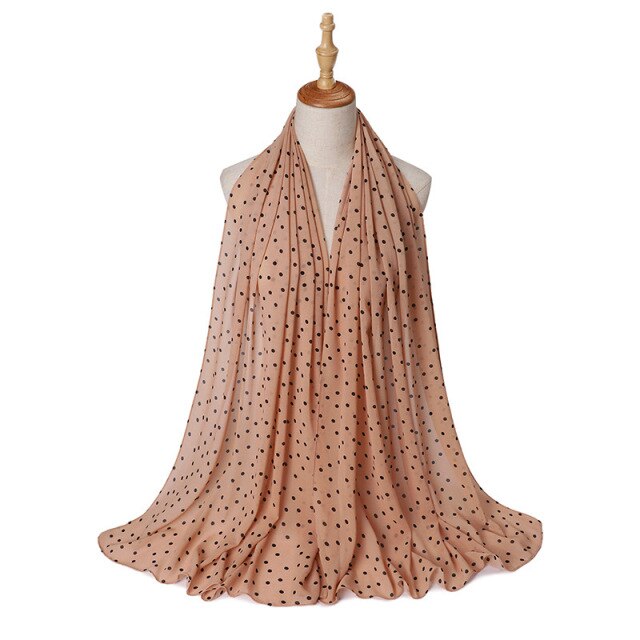 Muslim Women Bubble Chiffon Hijab Scarf Femme Musulman Foulard Printed Long Shawl Wraps Islamic Arab Headwear Turbanet Headscarf