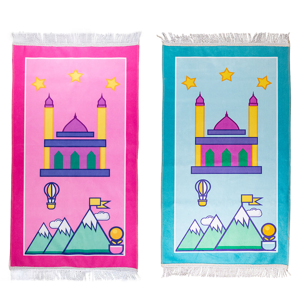 Muslim Prayer Rug, Islamic Prayer Mat for Kids, hajj gift,umrah gift,eid gift,tapis de priere