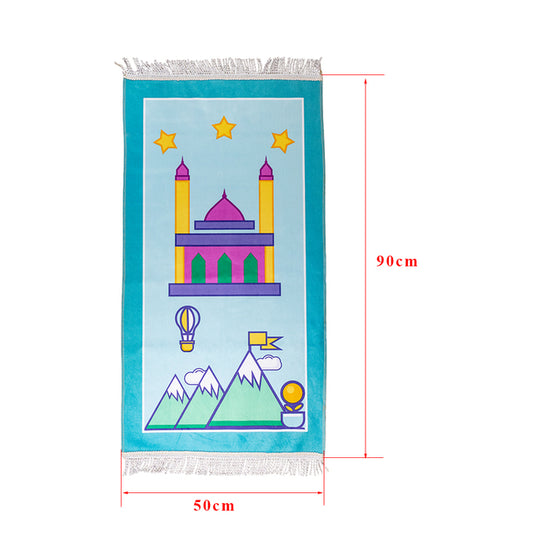 Muslim Prayer Rug, Islamic Prayer Mat for Kids, hajj gift,umrah gift,eid gift,tapis de priere
