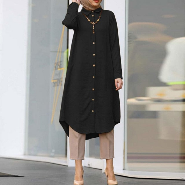 Ramadan Eid Muslim Women Dress Solid Long Tops Mubarak Abaya Dubai Turkey Arabic Jalabiya Prayer Hijab Dress Robe Kaftan Islam