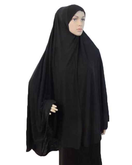 Khimar Hijab Muslim Women Long Scarf Overhead Hijabs Islamic Prayer Clothes Arab Ramadan Chest Cover Shawl Wraps Cap