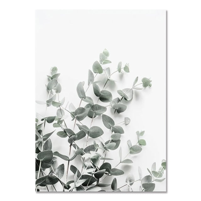 Islamic Quote Green Leaves Canvas Painting Nordic Tulip Flower Wall Art Decor Minimalist Poster Print Modern Picture Living Room