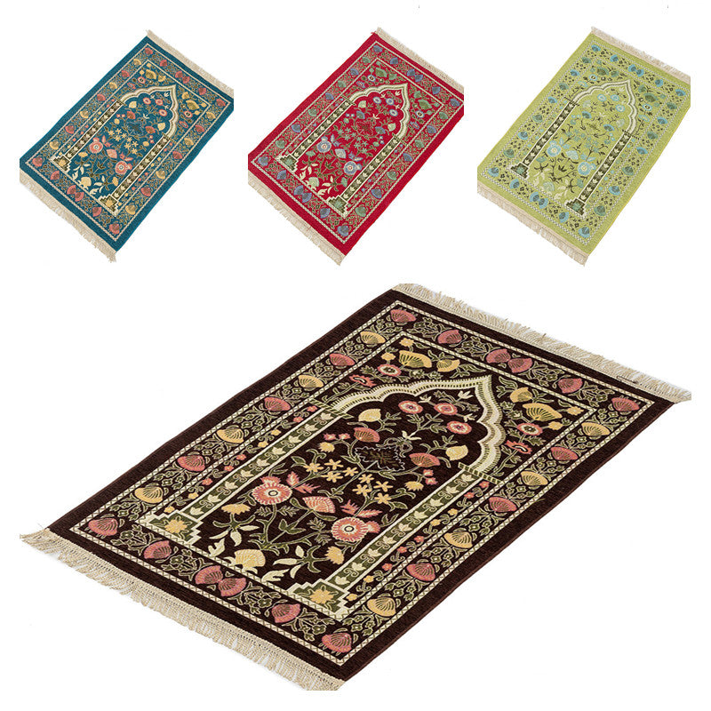 Islamic Muslim Prayer Mat Soft Thick Prayer Rug Carpet Tapis De Priere Islam Praying Mat Tassel Decor Worship blanket Sajadah