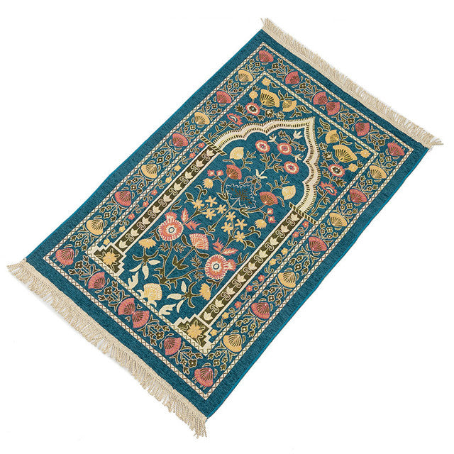 Islamic Muslim Prayer Mat Soft Thick Prayer Rug Carpet Tapis De Priere Islam Praying Mat Tassel Decor Worship blanket Sajadah