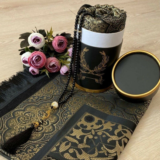 2-teilige Geschenkbox "Gebetsteppich und Gebetskette"