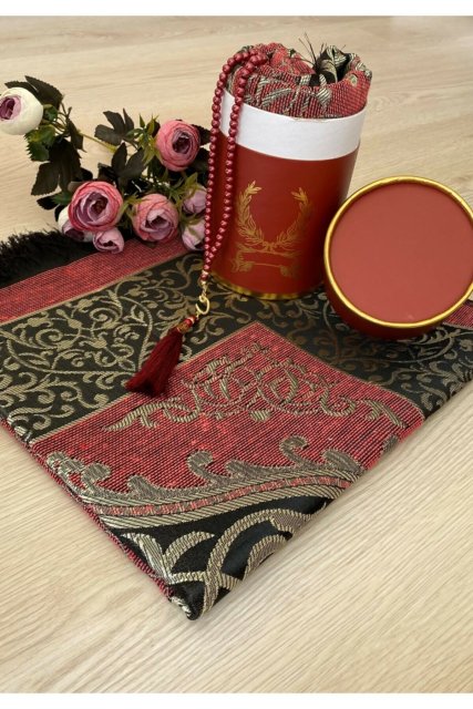 2-teilige Geschenkbox "Gebetsteppich und Gebetskette"
