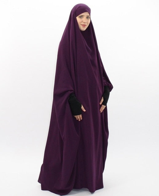 Ramadan Muslim One Piece Prayer Hijab Dress Garment Jilbab Women Hooded Abaya Full Cover Jilbab Niqab Islam Dubai Modest Robe