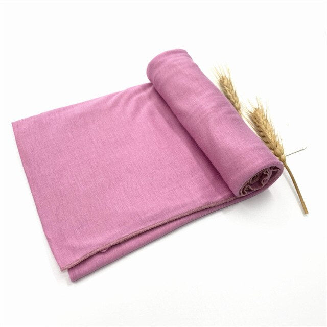 Plain Jersey Hijab Scarf Soft Elastic Muslim Women Cotton Modal Long Scarves Headband Turban Shawl Islamic Headscarf Head Wraps