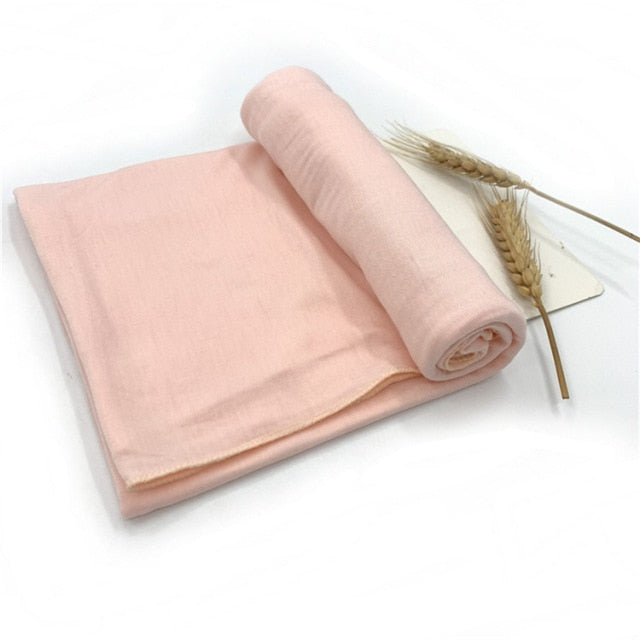 Plain Jersey Hijab Scarf Soft Elastic Muslim Women Cotton Modal Long Scarves Headband Turban Shawl Islamic Headscarf Head Wraps