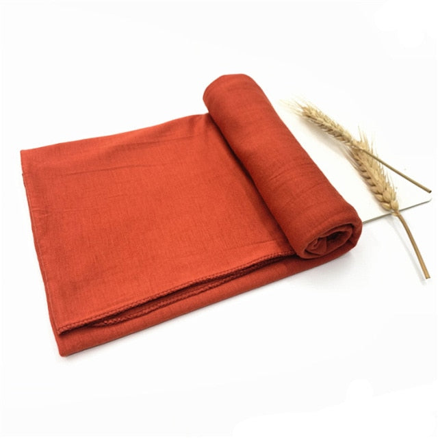 Plain Jersey Hijab Scarf Soft Elastic Muslim Women Cotton Modal Long Scarves Headband Turban Shawl Islamic Headscarf Head Wraps